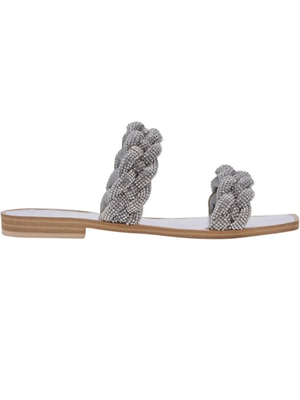 Dolce Vita Indy Rhinestone Slide Sandals – Embellished Flat Slides - 7